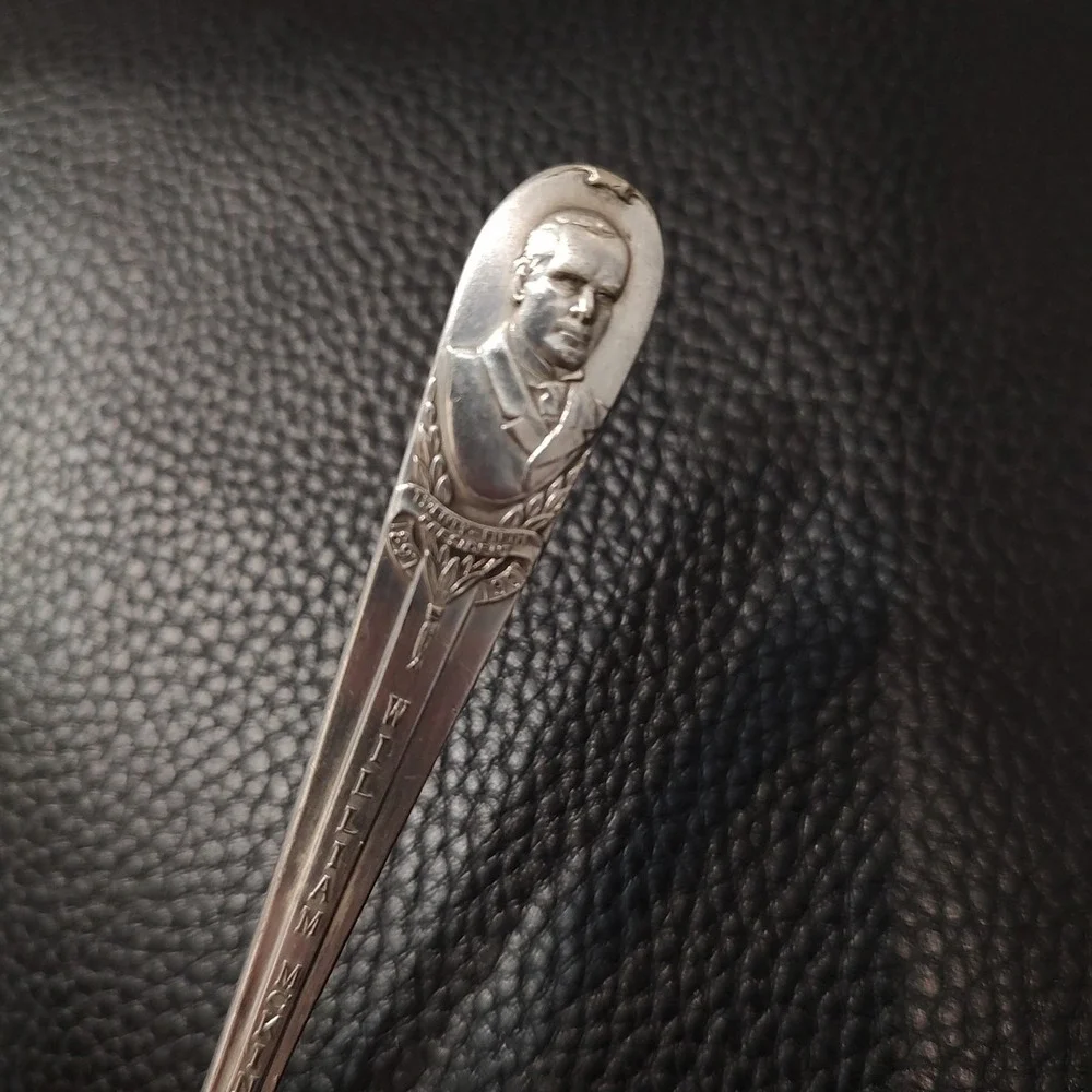 Vtg WM Rogers Silver Plated Souvenir‎ Spoon William McKinley Antique 25th Pres